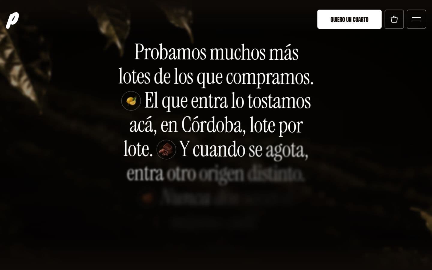 Otra sección de la web de Pacha
