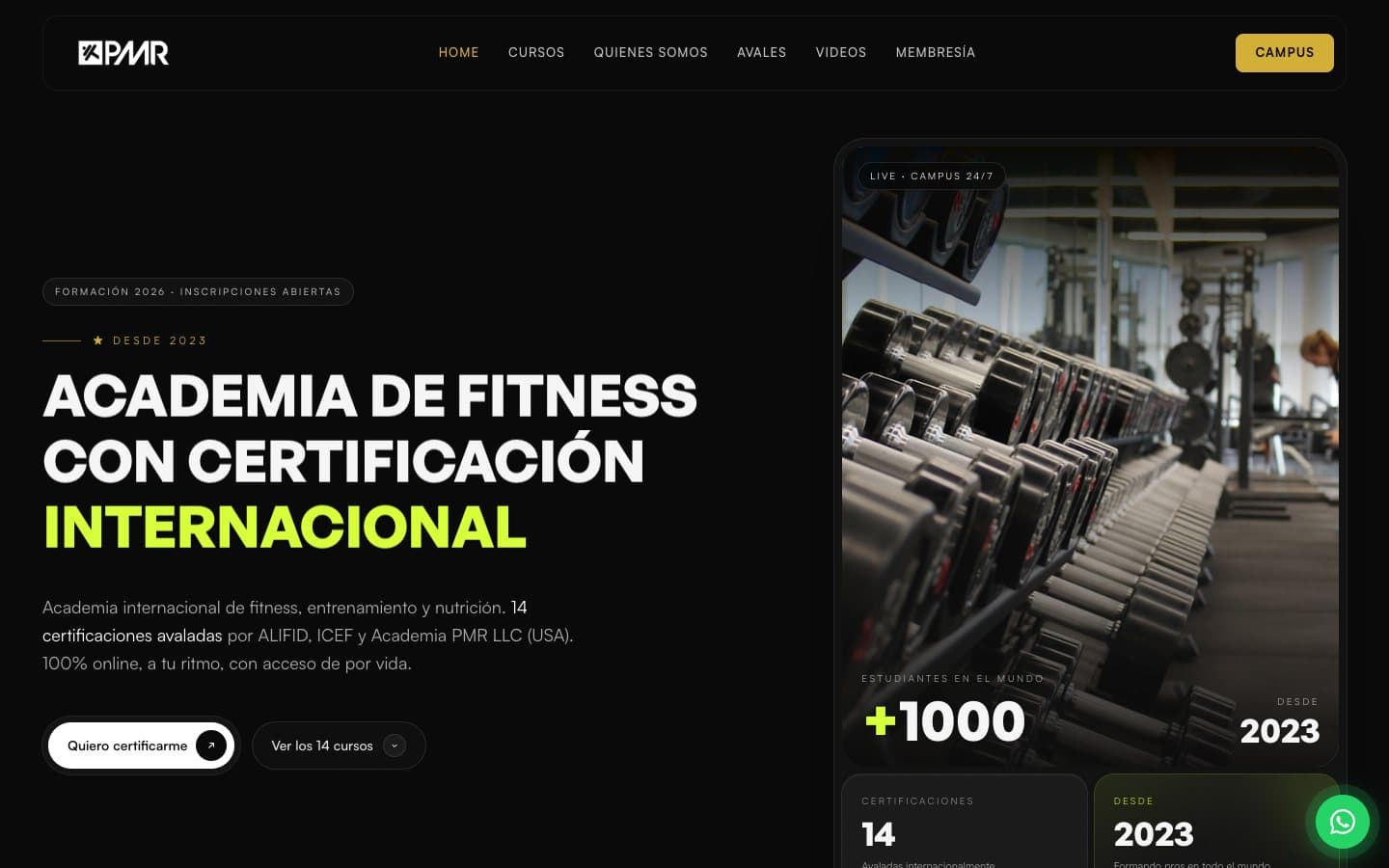 Web de Academia PMR